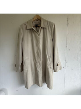 Vintage London Fog Khaki Hooded Trench Coat XL